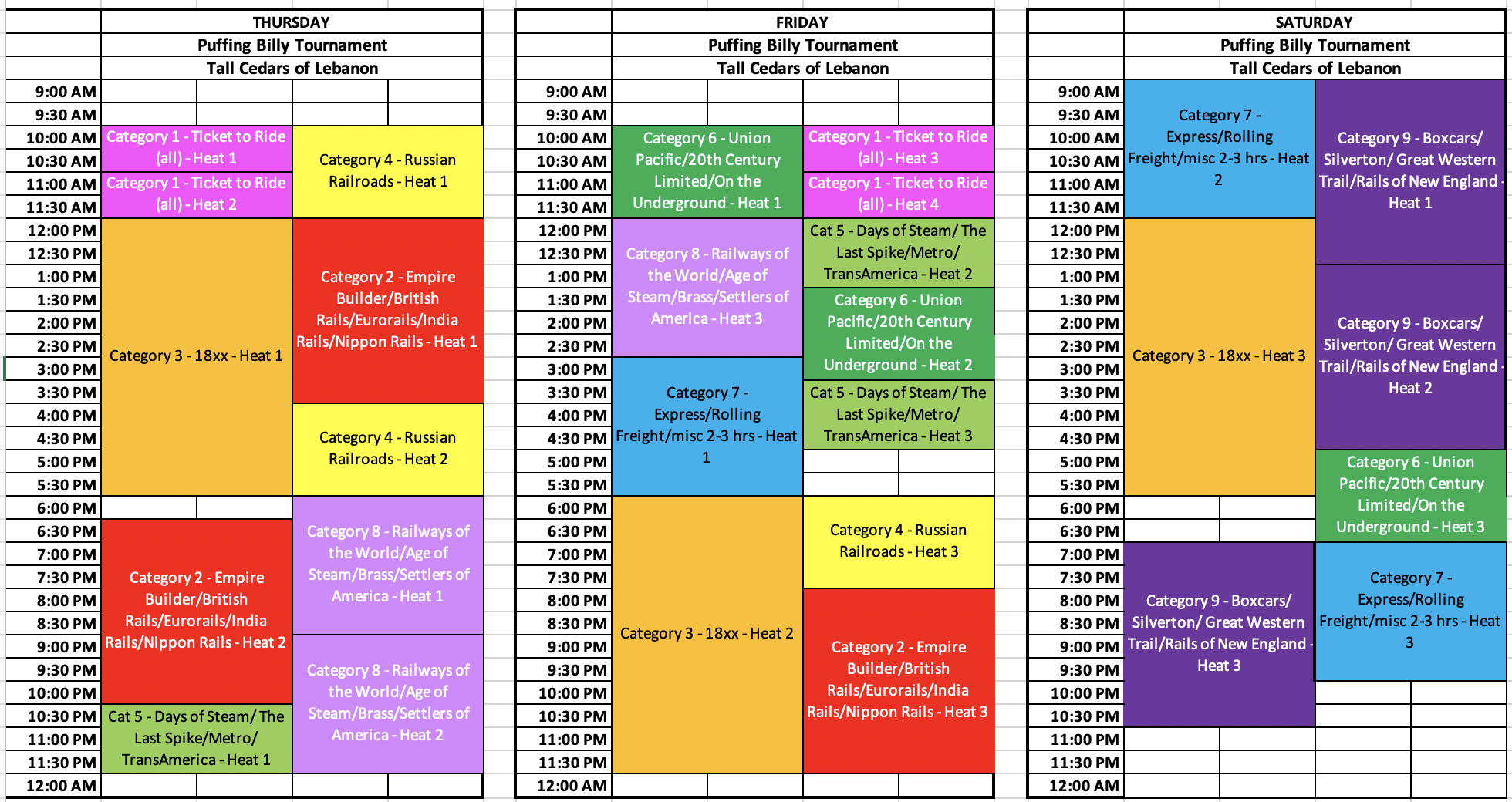 Puffing Billy Schedule